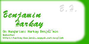 benjamin harkay business card